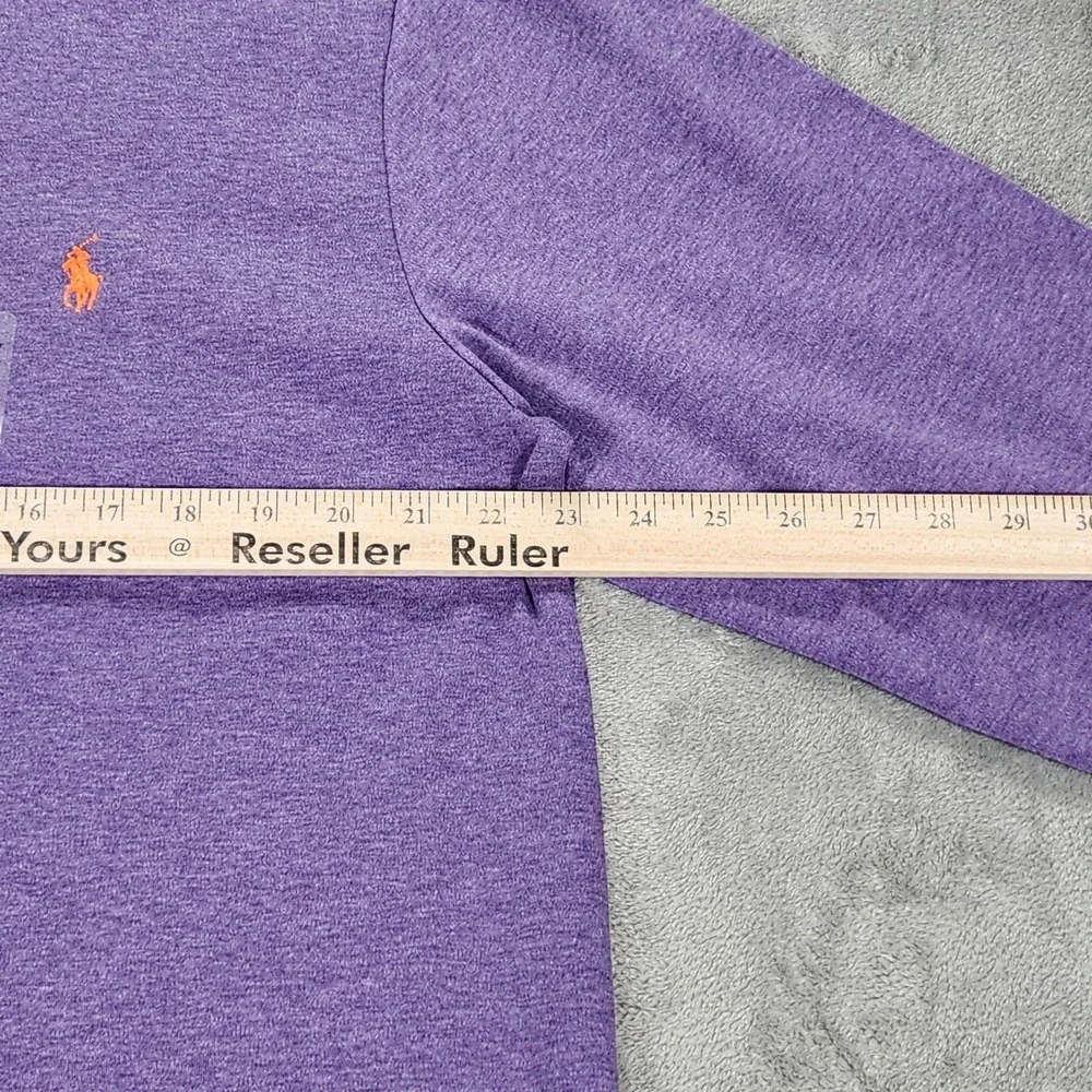 Polo Ralph Lauren Polo Shirt Mens LT Purple Long Sleeve Cotton Pony Big Tall‎